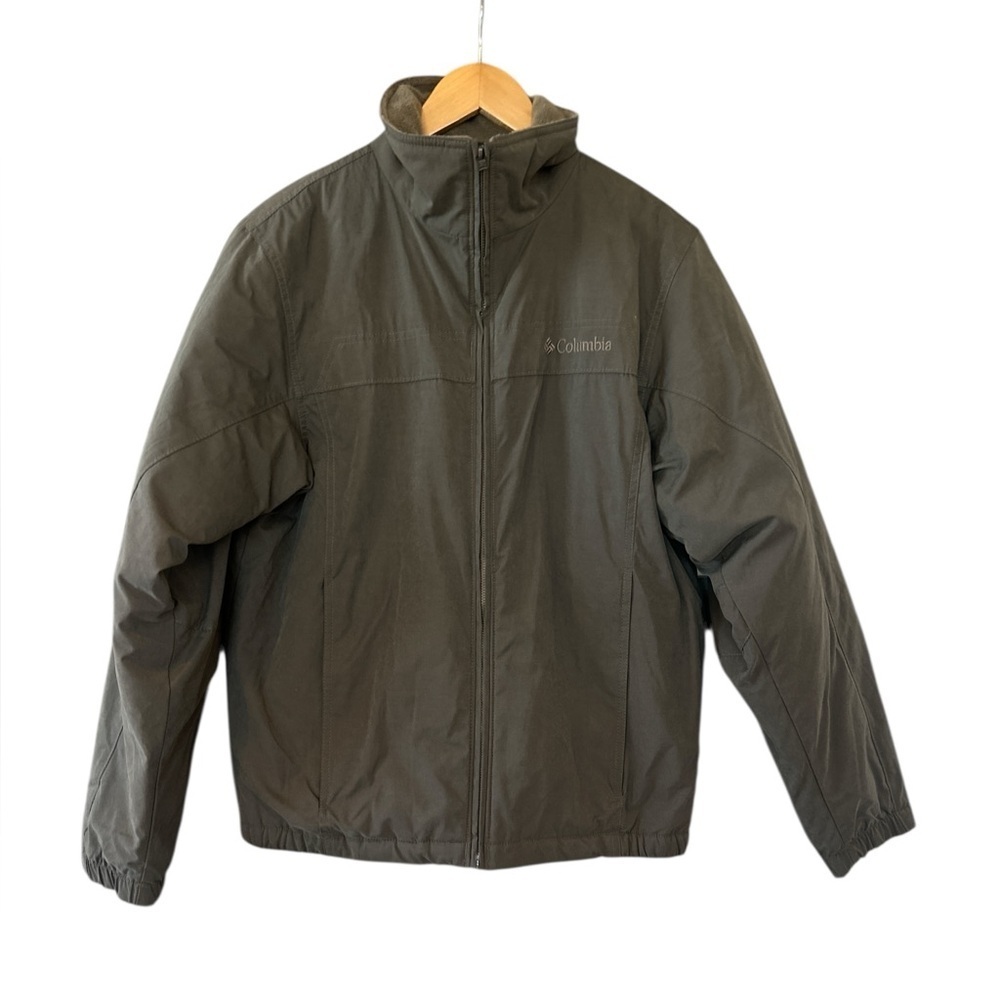Columbia Fleece Lined Funnel Neck Jacket in Khaki - Picture 2 of 12